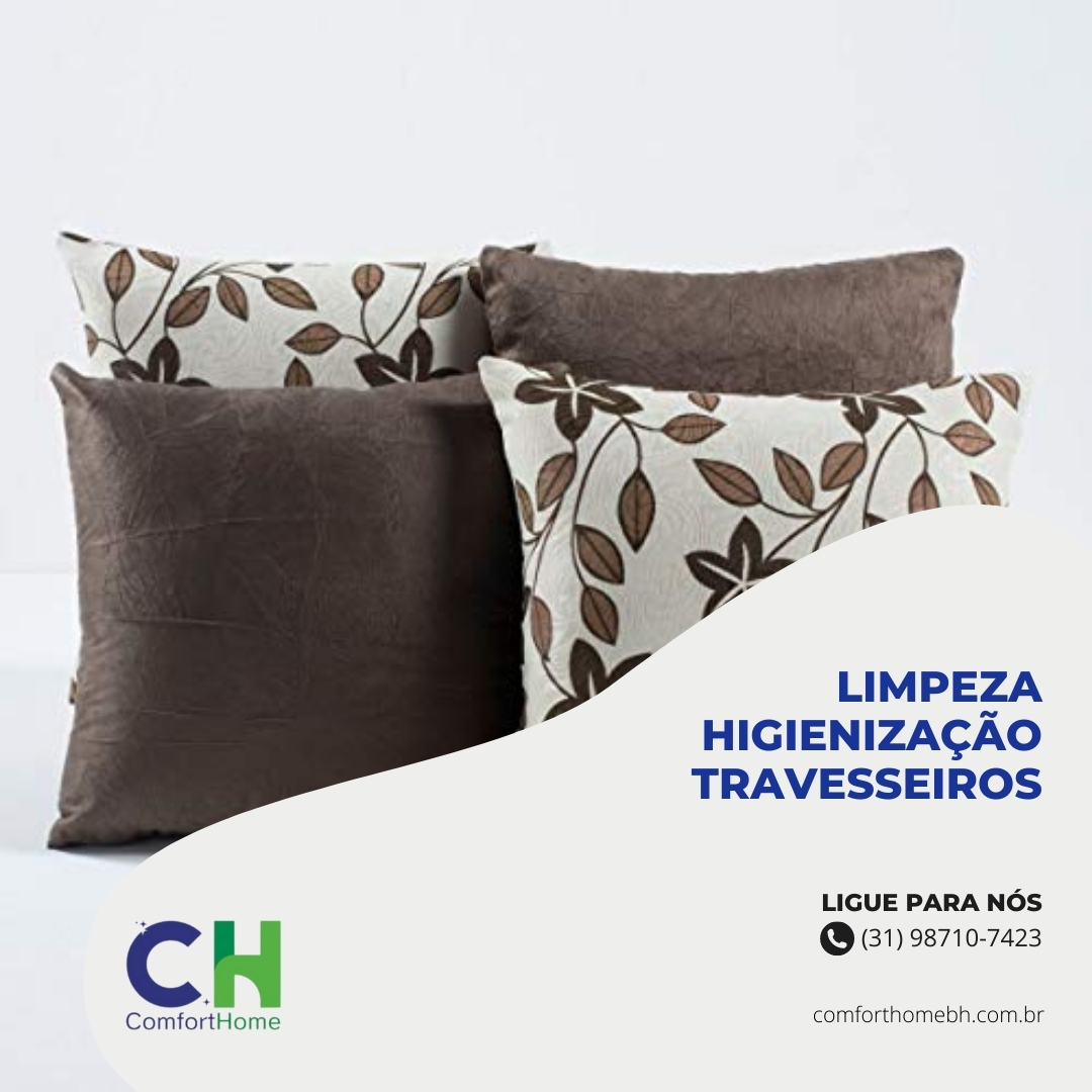 limpeza higienização travesseiros